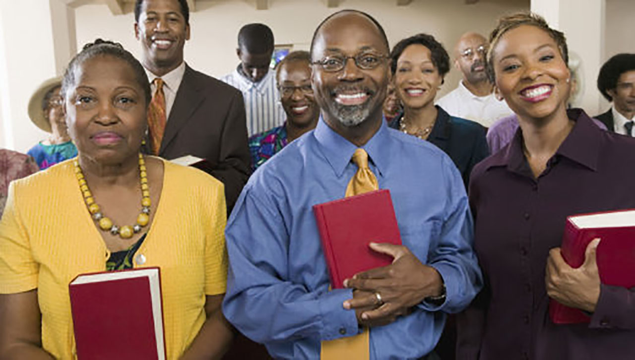 Church group representing Christian leadership and ministry training