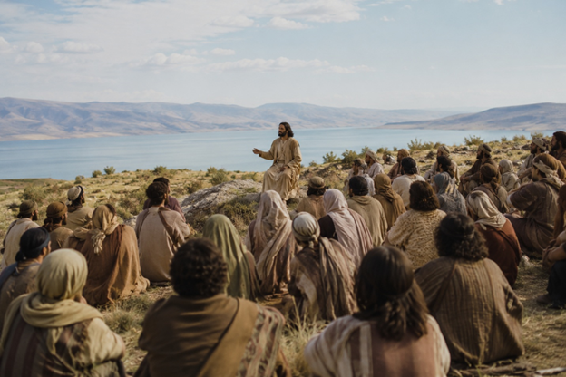 Christian speaker teaching and sharing Scripture